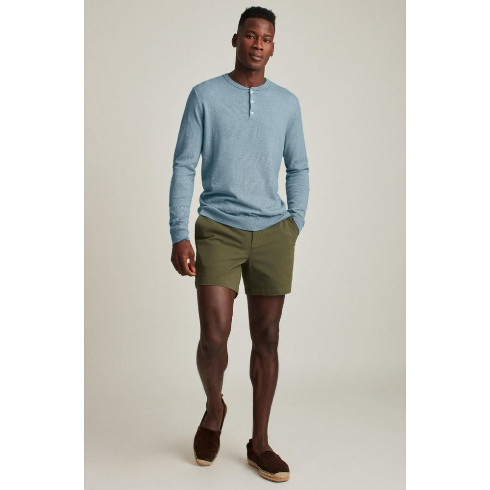 Bonobos Mens Henley Sweater Blue Snow Stripe Cotton BST00712NG2520 2XL New